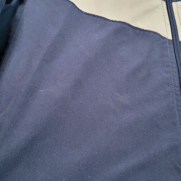 NIKE Classic Men's XXL Windbreaker Navy Gray Jacket Full Zip Lined Comfort - Picture 10 of 11